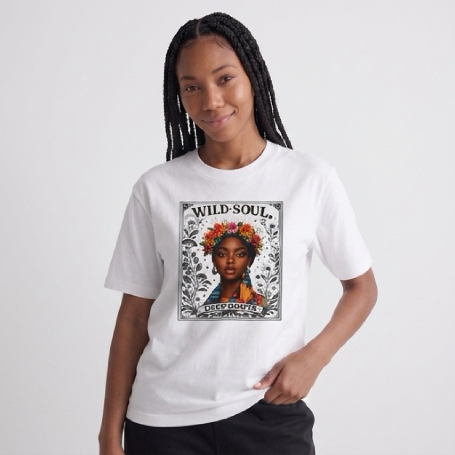 Wild Soul 'Deep Roots' T-Shirt — Boho Portrait Tee
